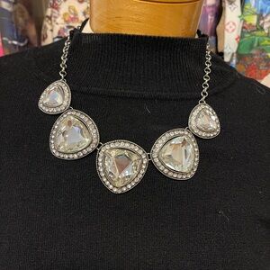 Dazzling Silver Crystal Necklace